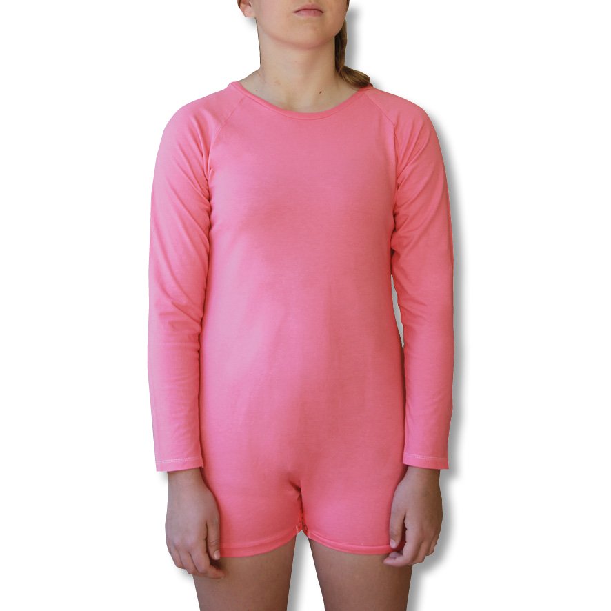 Pink Long Sleeve Onesie Bodysuit for Children and Adults